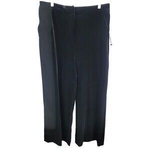 Velvet Wide Let Pants Black Sofia Vergara Size 12 NWT